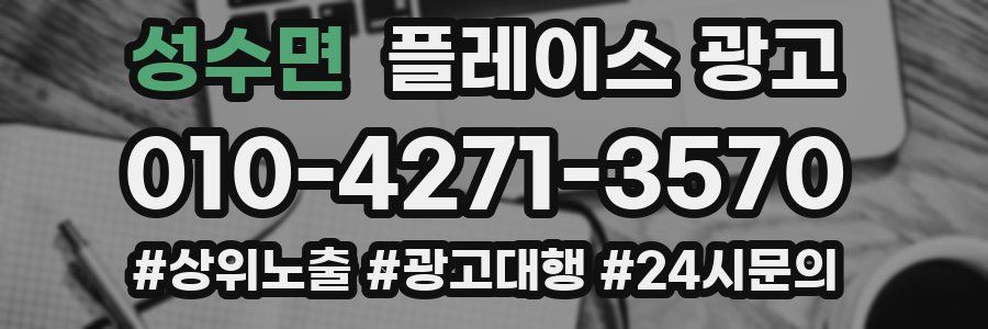 성수면 플레이스 광고