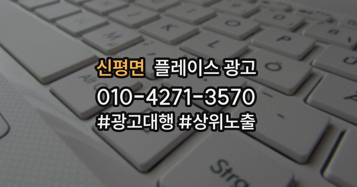 신평면 플레이스 광고