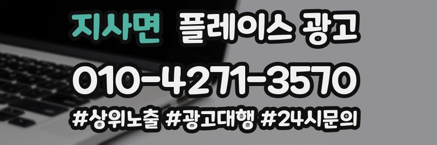 지사면 플레이스 광고