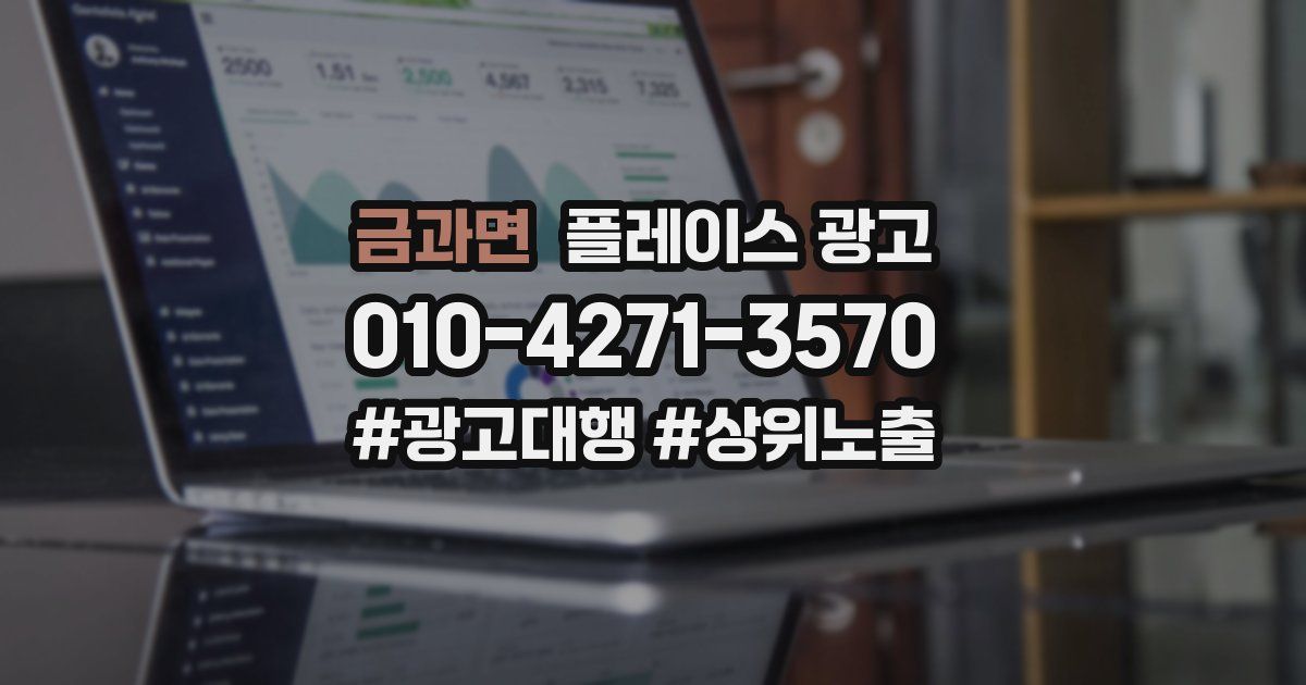 금과면 플레이스 광고