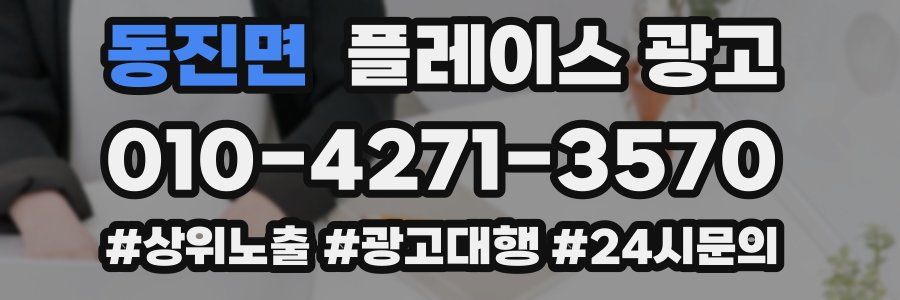 동진면 플레이스 광고