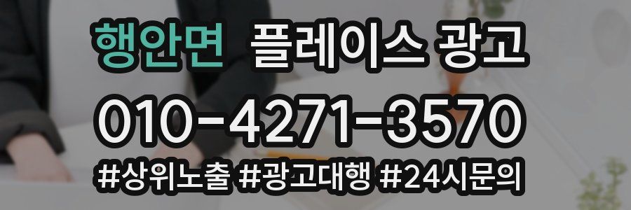 행안면 플레이스 광고
