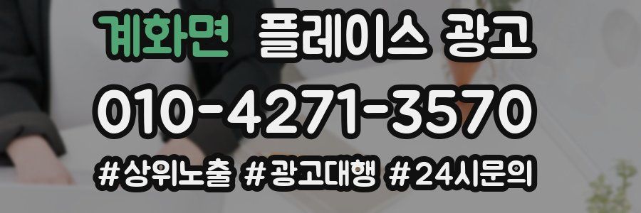 계화면 플레이스 광고