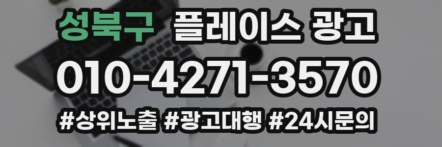 성북구 플레이스 광고