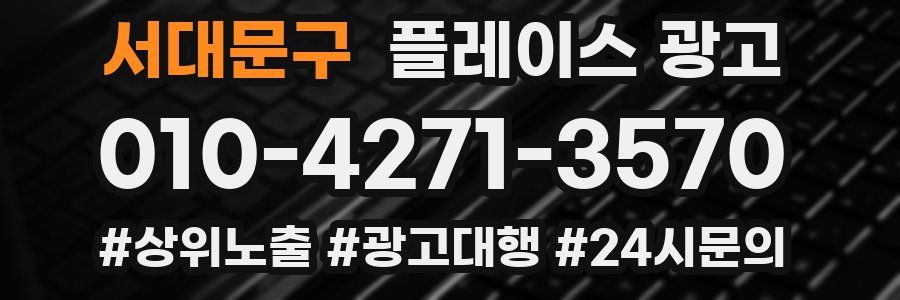 서대문구 플레이스 광고