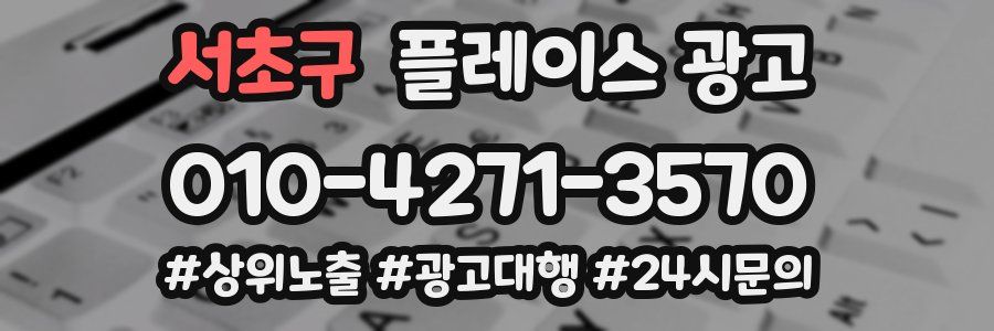 서초구 플레이스 광고