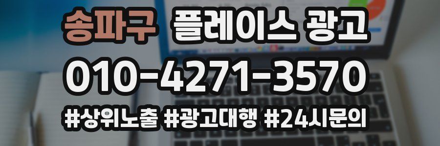 송파구 플레이스 광고