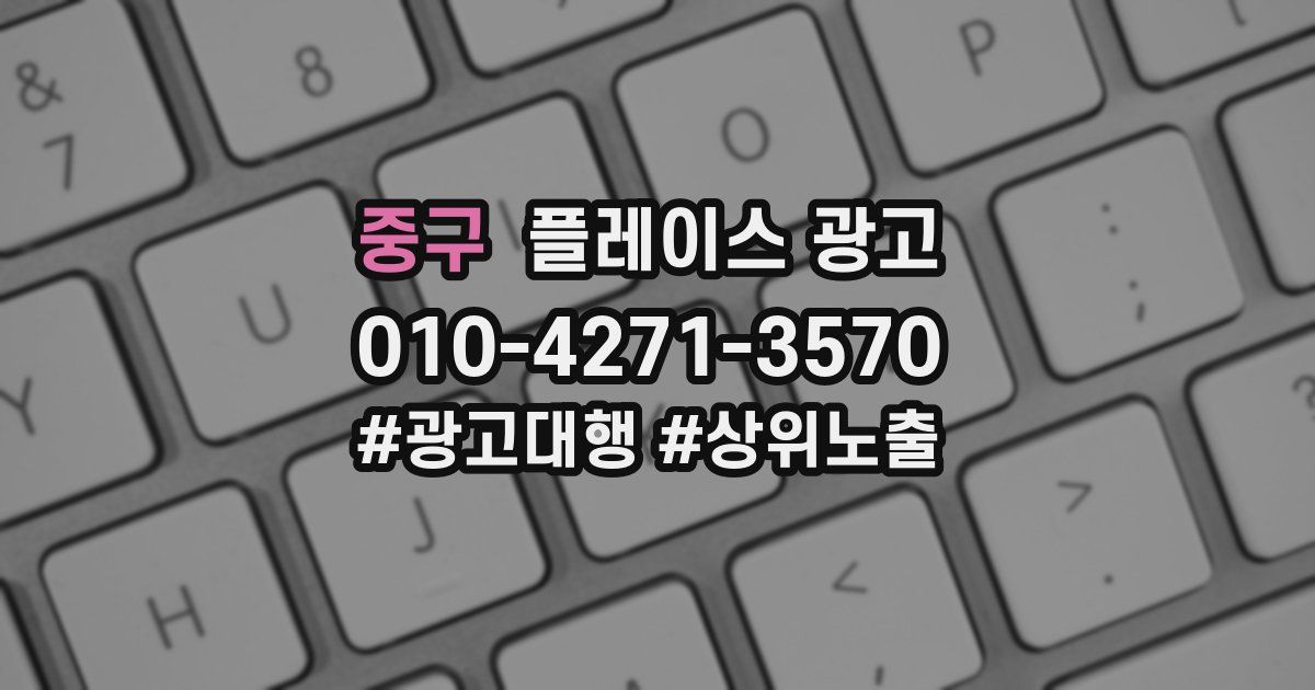 중구 플레이스 광고