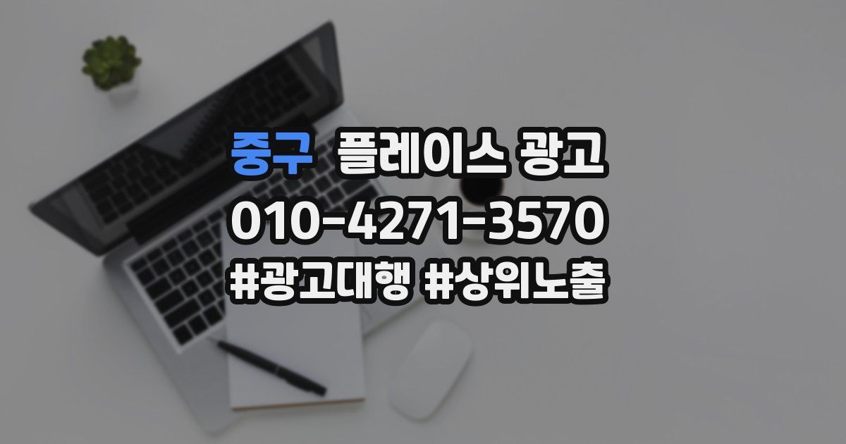 중구 플레이스 광고