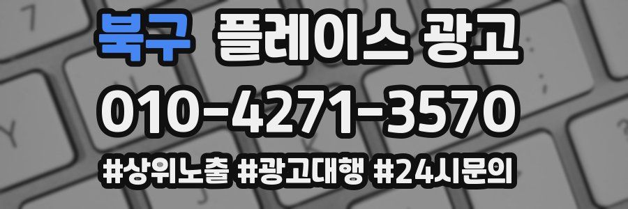 북구 플레이스 광고