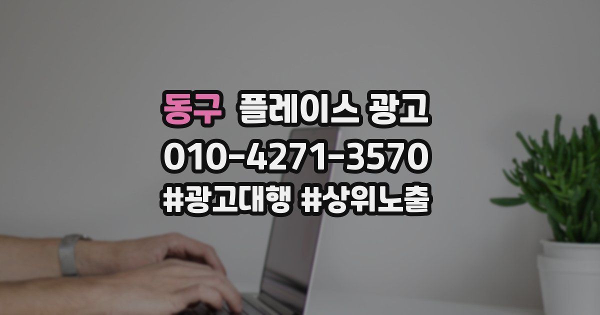 동구 플레이스 광고