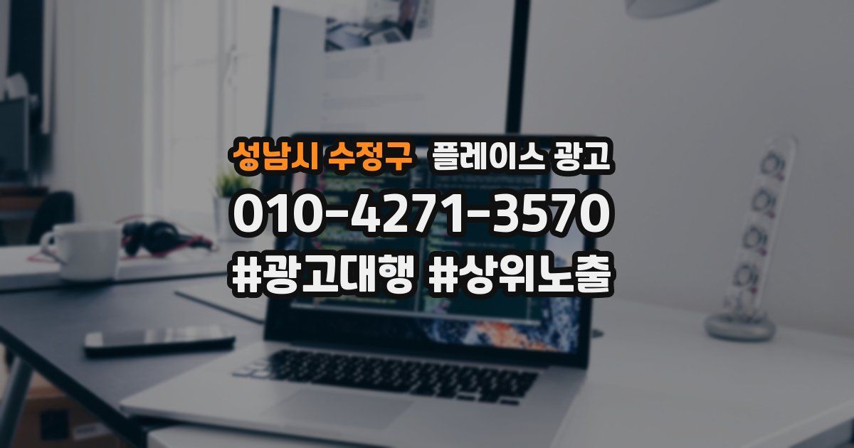 성남시 수정구 플레이스 광고