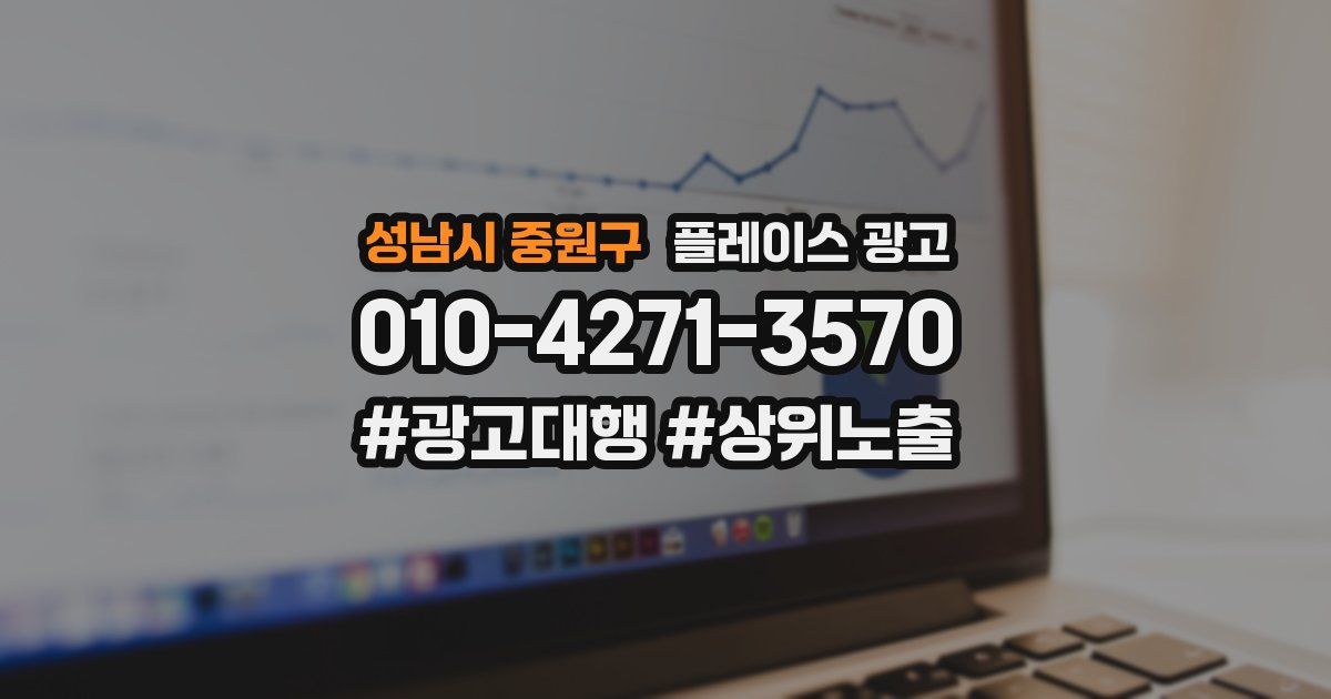 성남시 중원구 플레이스 광고