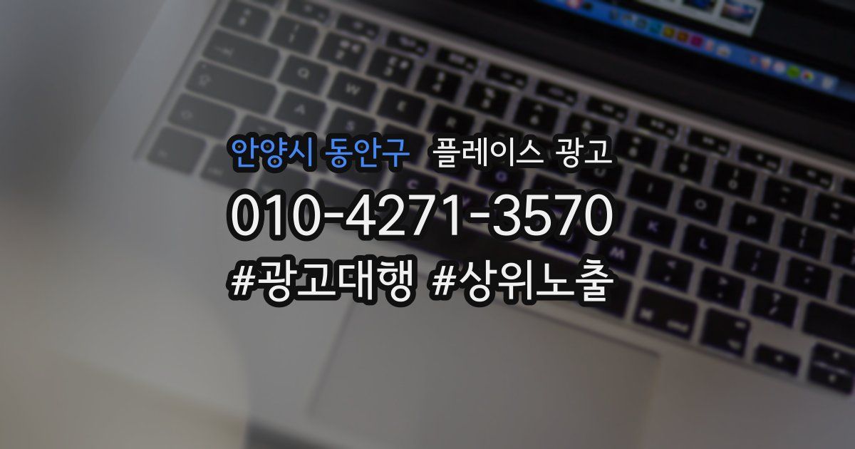 안양시 동안구 플레이스 광고