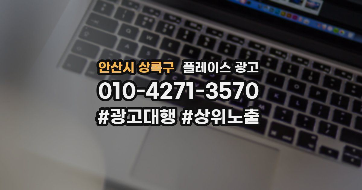 안산시 상록구 플레이스 광고