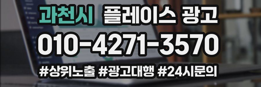 과천시 플레이스 광고