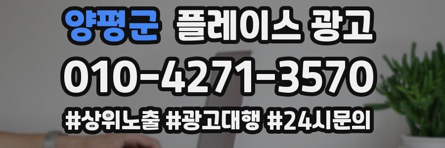 양평군 플레이스 광고