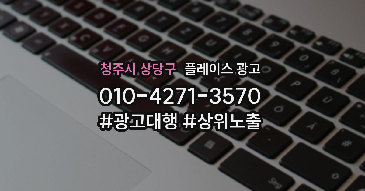 청주시 상당구 플레이스 광고