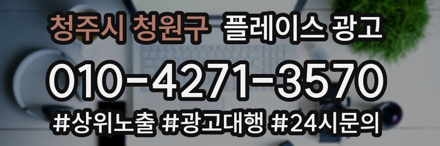 청주시 청원구 플레이스 광고