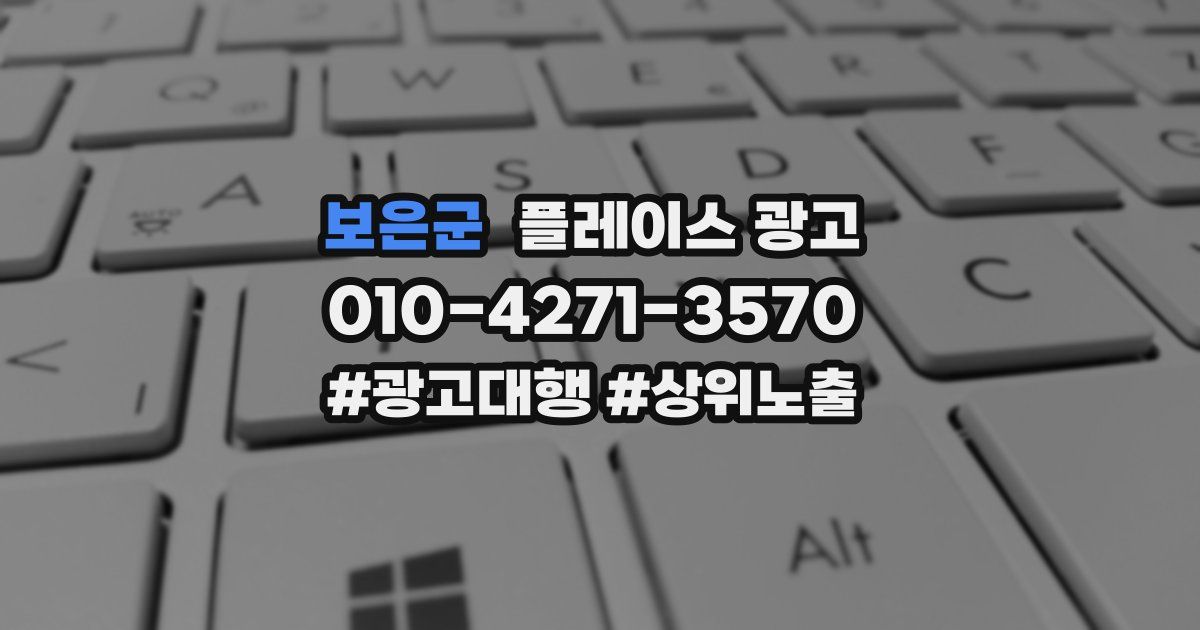 보은군 플레이스 광고