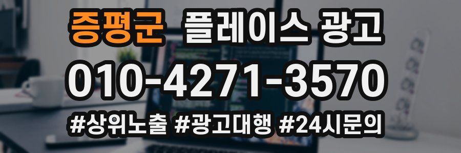 증평군 플레이스 광고