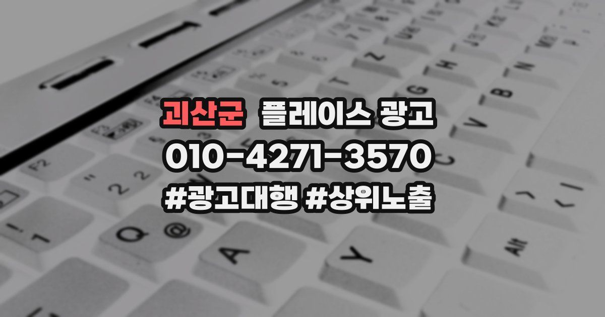 괴산군 플레이스 광고