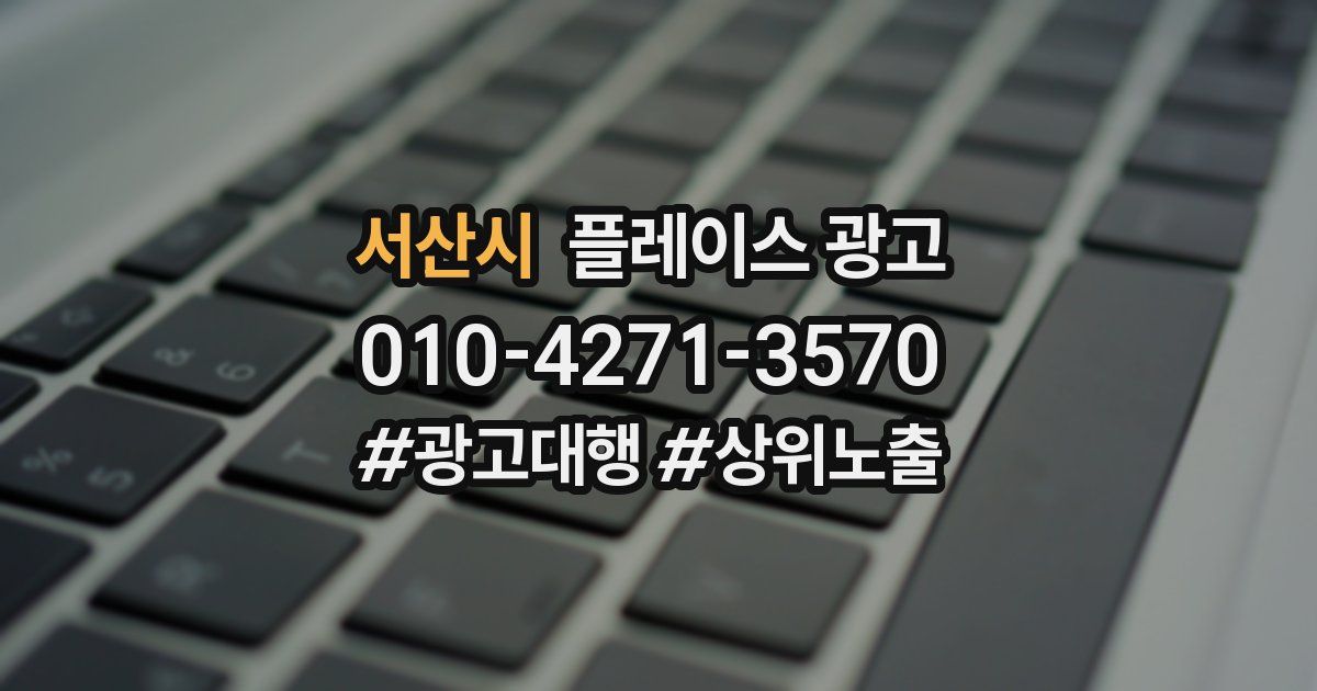 서산시 플레이스 광고