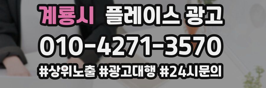 계룡시 플레이스 광고