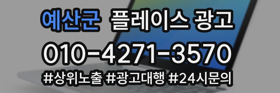 예산군 플레이스 광고