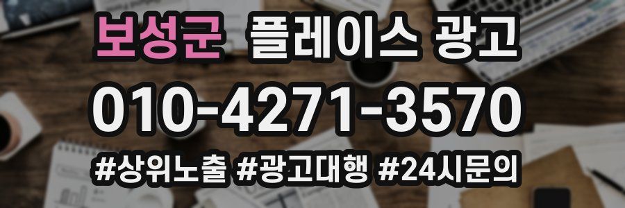 보성군 플레이스 광고