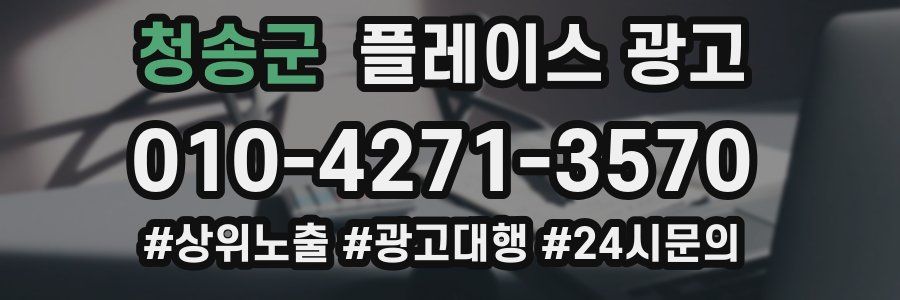 청송군 플레이스 광고