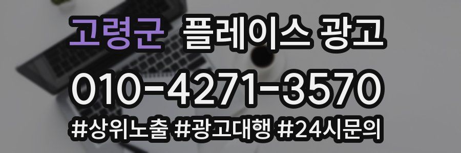 고령군 플레이스 광고