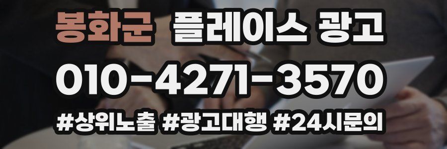 봉화군 플레이스 광고