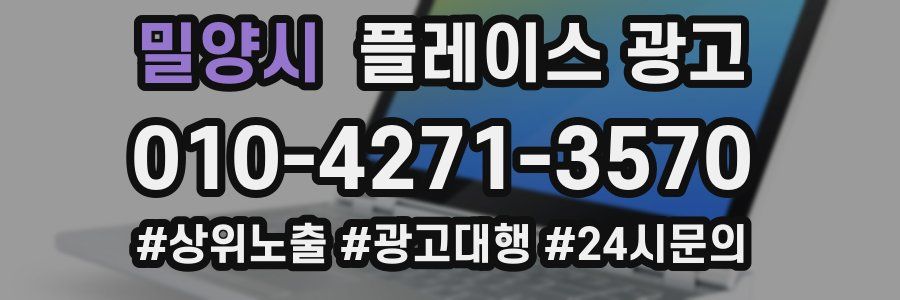 밀양시 플레이스 광고