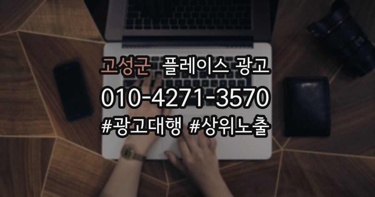 고성군 플레이스 광고