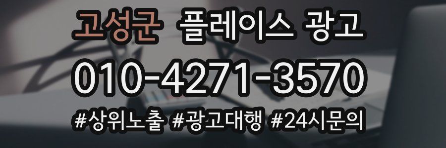 고성군 플레이스 광고