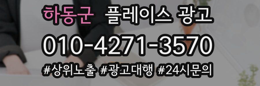 하동군 플레이스 광고