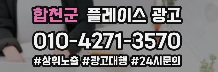 합천군 플레이스 광고
