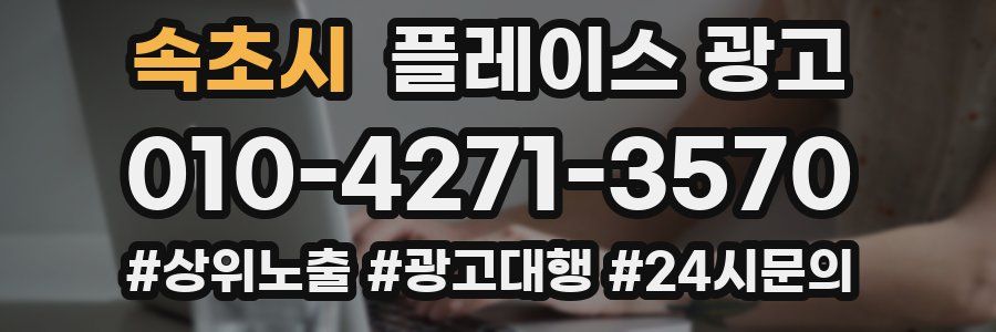 속초시 플레이스 광고