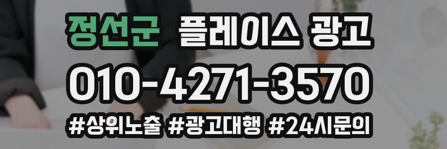 정선군 플레이스 광고