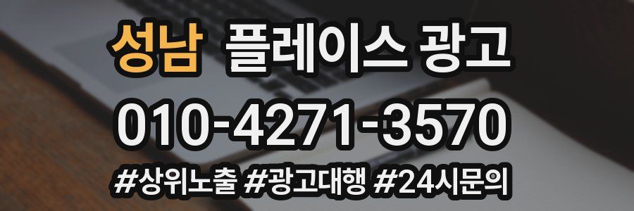 성남 플레이스 광고