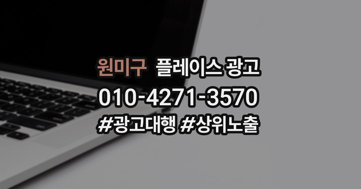 원미구 플레이스 광고