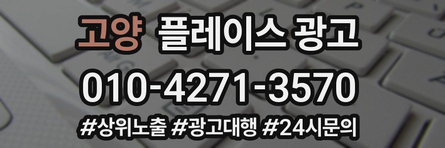 고양 플레이스 광고