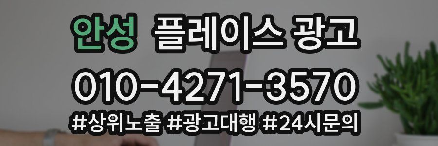 안성 플레이스 광고