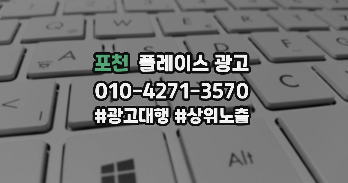 포천 플레이스 광고