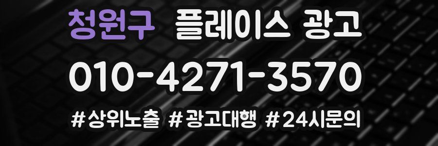 청원구 플레이스 광고