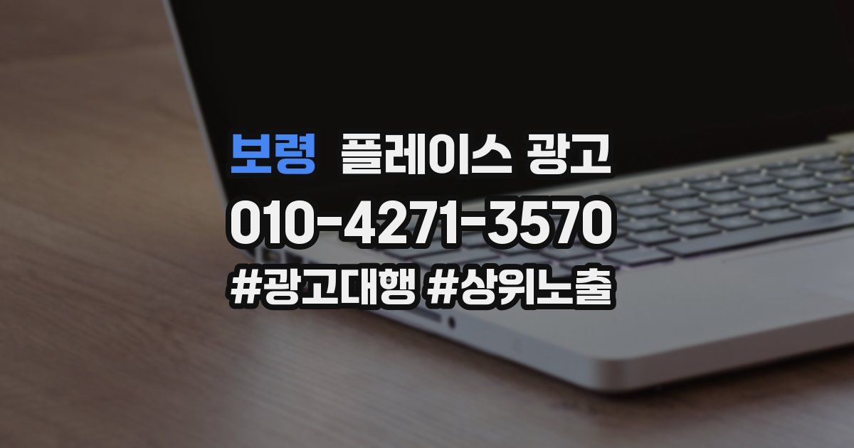 보령 플레이스 광고