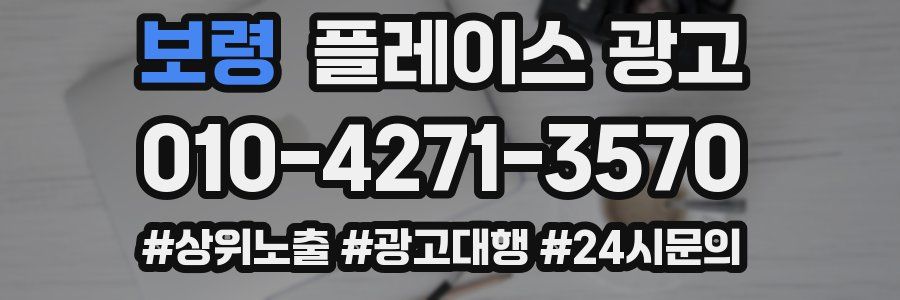 보령 플레이스 광고
