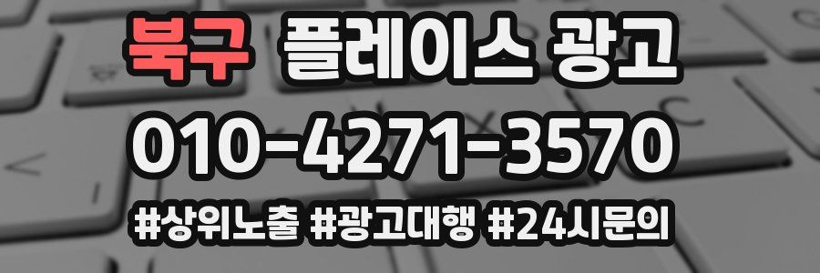 북구 플레이스 광고