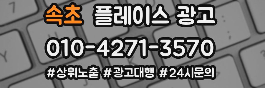 속초 플레이스 광고